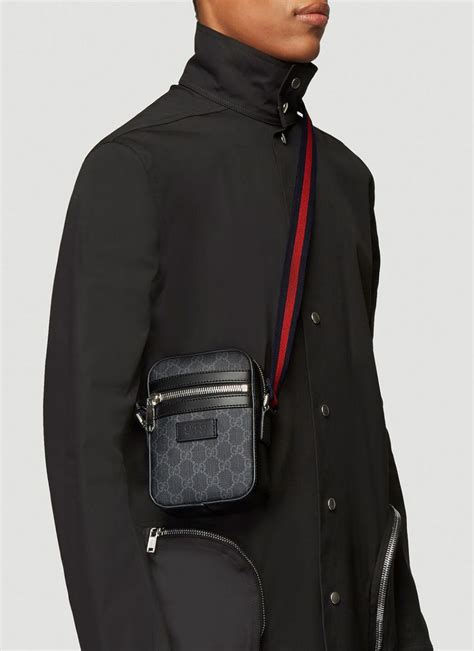 gucci man bag small black|Gucci men body bag.